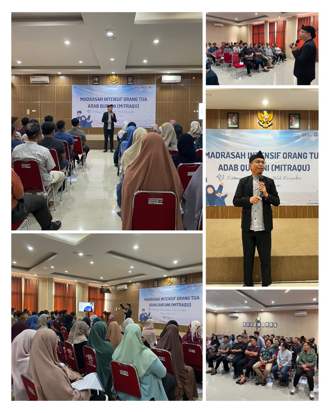 Kegiatan MITRAQU (Madrasah Intensif Orang Tua Adab Qur'ani) SD SMART Ekselensia Indonesia di Aula Abu Bakar Gedung Qatar RST Dompet Dhuafa.