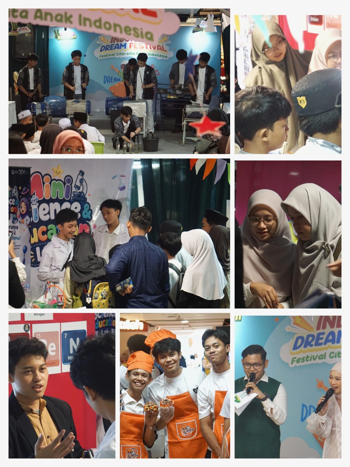 Siswa SMART Ekselensia Indonesia menampilkan eksperimen sains interaktif, inovasi teknologi berbasis IoT, dan pertunjukan musik TRASHIC SMART pada Indonesia Dream Festival 2026 di LG Plaza Pasaraya Blok M, Jakarta Selatan.